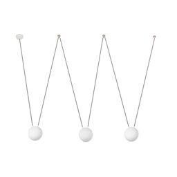 Netlighting Mine 3 Light Ceiling Pendant White Wood E27 - thumbnail 1