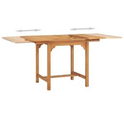 Berkfield Home Beautiful 7 Piece Garden Dining Set Solid Teak Wood in Brown - thumbnail 4