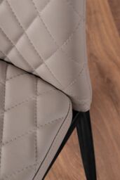 FurnitureboxUK Giovani 4 Grey Dining Table & 4 Milan Black Leg Chairs in Beige - thumbnail 6