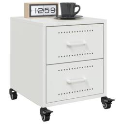 Berkfield Home Bedside Cabinets 2 pcs White 36x39x43.5 cm Steel - thumbnail 2