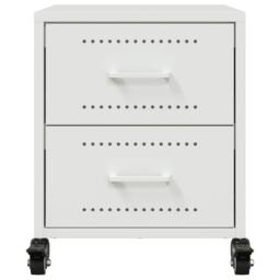 Berkfield Home Bedside Cabinets 2 pcs White 36x39x43.5 cm Steel - thumbnail 4