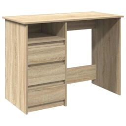 Berkfield Home Desk Sonoma Oak 102x50x75 cm Engineered Wood in Brown - Size: 102 x 50 x 75 cm - thumbnail 2