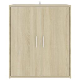 Berkfield Home Shoe Cabinet Sonoma Oak 60x35x70 cm Engineered Wood in Brown - Size: 60 x 35 x 70 cm - thumbnail 6