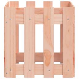 Berkfield Home Garden Planter with Fence Design 40x40x40 cm Solid Wood Douglas in Light Tan - Size: 40 x 40 x 40 cm - thumbnail 6