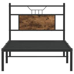 Berkfield Home Bed Frame without Mattress Smoked Oak 80x200 cm Engineered Wood in Brown - thumbnail 6