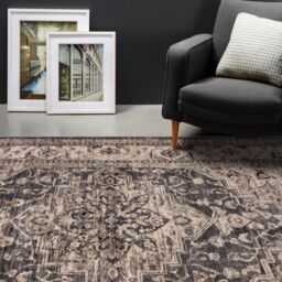 The Rug Shop UK Charcoal Luxurious Traditional Easy to clean Machine Made Border Rug - Size: 240 cm x 330 cm - thumbnail 3