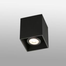 Netlighting Tecto 1 Light Square Surface Mounted Downlight Black GU10 - thumbnail 1