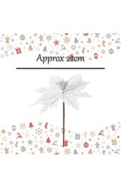 VFM e-Store Glitter Fern Pick Christmas Decoration Ornament X 1 58cm Blue - thumbnail 2
