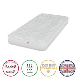 Aspire Kids Breathable Foam Free Mattress with OEKO-TEX fabric in White - Size: Double - thumbnail 2