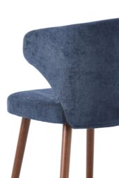 Living and Home Set of 2 Upholstered Dining Chairs in Blue - thumbnail 7