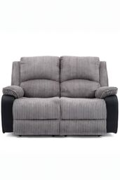 More4Homes Postana 2 Seater Electric High Back Jumbo Cord Fabric Recliner Sofa in Grey - thumbnail 4