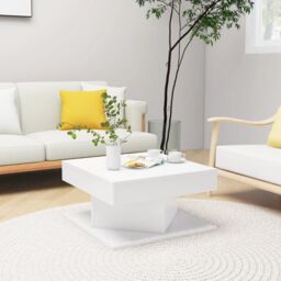 Berkfield Home Coffee Table White 57x57x30 cm Engineered Wood - Size: 57 x 57 x 30 cm