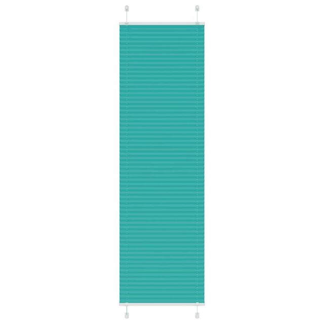 Berkfield Home Pleated Blind Petrol Green 60x200 cm Fabric Width 59.4 cm Polyester - image 1