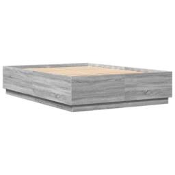 Berkfield Home Bed Frame with LED without Mattress Grey Sonoma 120x200 cm - Size: Small Double - thumbnail 8