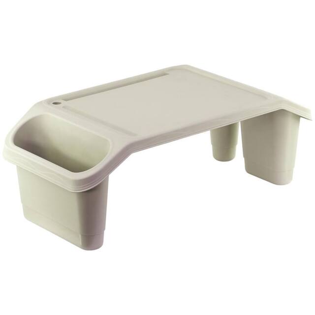 Havendro Cream Portable Bed Tray & Drink Holder Laptop Serving Table - image 1