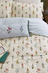 Sanderson 'Spring Meadow' Cotton Cushion in Light Blue - thumbnail 4