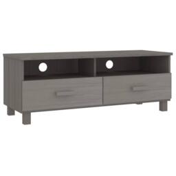 Berkfield Home TV Cabinet HAMAR Light Grey 106x40x40 cm Solid Wood Pine - Size: 106 x 40 x 40 cm