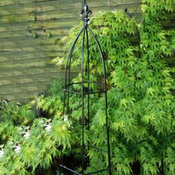 Poppyforge Gothic 6Ft Obelisk - Garden Plant Support - Solid Steel in Black
