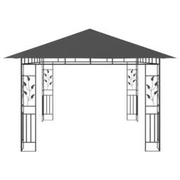 Berkfield Home Gazebo with Mosquito Net 4x3x2.73 m Anthracite 180 g/m ² in Charcoal - thumbnail 4