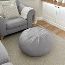 rucomfy Beanbags rucomfy Indoor Snug Pouffe - Comfortable Bean Bag Footstool in Grey - thumbnail 3