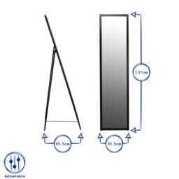 Harbour Housewares Square Full-Length Mirror - Freestanding Mirror for Bedrooms, Hallways in White - thumbnail 3