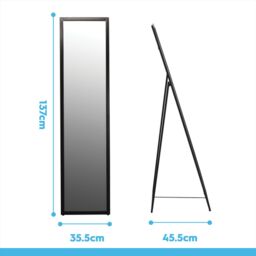 Harbour Housewares Square Full-Length Mirror - Freestanding Mirror for Bedrooms, Hallways in White - thumbnail 9