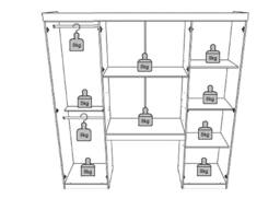 Vente-unique Overbed Storage Unit - 6 Doors - With Wardrobes & Storage - W200 Cm in Light Oak - Size: Single - thumbnail 7