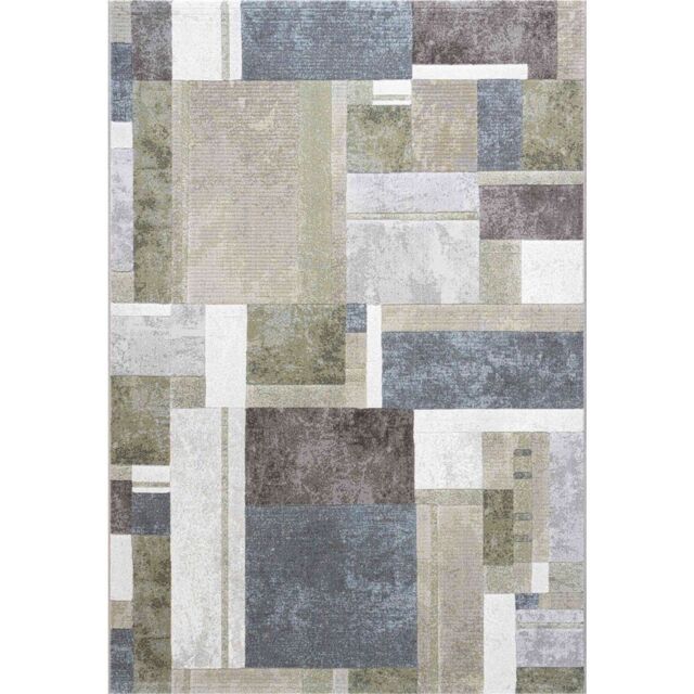 The Rug Shop UK Green Modern Geometric Easy To Clean Green Area Rug - Size: 160 cm x 230 cm - image 1