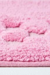 Homescapes Cotton Check Border Bath Mat in Pink - thumbnail 3