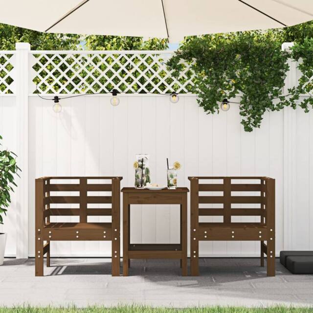 Berkfield Home Beautiful Garden Chairs 2 pcs Honey Brown 61.5x53x71 cm Solid Woo - image 1