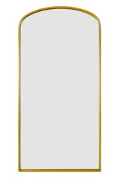 "MirrorOutlet Gold Metal Framed Arched Garden Wall Mirror 79""x39"" (200x100CM) - Size: 1 Pack" - thumbnail 3