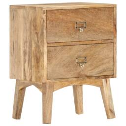 Berkfield Home Beautiful Bedside Cabinet 40x35x55 cm Solid Mango Wood in Brown - Size: 40 x 35 x 55 cm - thumbnail 8