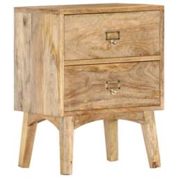 Berkfield Home Beautiful Bedside Cabinet 40x35x55 cm Solid Mango Wood in Brown - Size: 40 x 35 x 55 cm - thumbnail 2