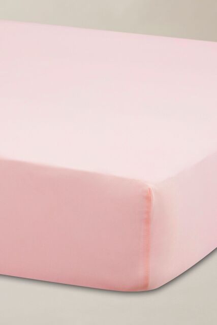 Ted Baker 'TB Plain Dye' Cotton Sateen Fitted Sheet in Pink - Size: Single - image 1