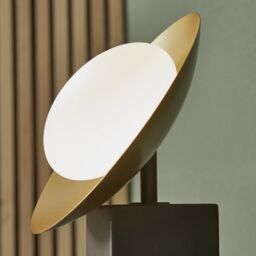 Netlighting 'TIVOLI' Non Dimmable Stylish Contemporary Indoor Glass Table Lamp in Gold - thumbnail 3