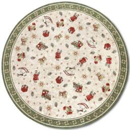 THE RUGS Villeroy & Boch Nostalgic Shine Rug - Soft Cotton in Green - Size: 150 cm diameter - thumbnail 6