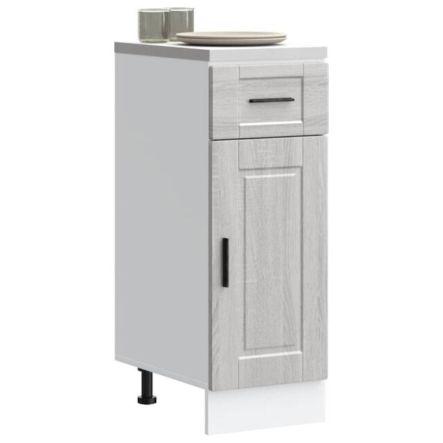 Berkfield Home Kitchen Base Cabinet Porto Grey Sonoma Engineered Wood - image 1