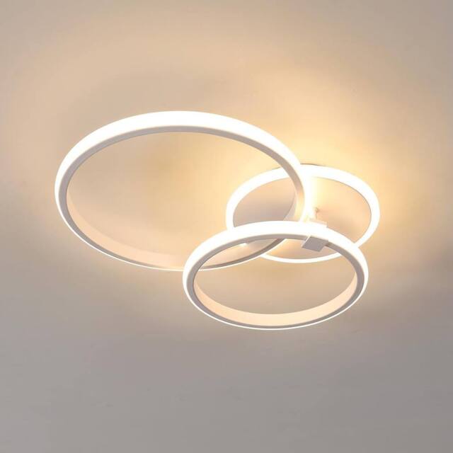 Goeco LED Ceiling Light 42 W Modern Round Ceiling Light 3000K for Bedroom in White - image 1