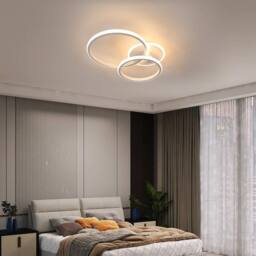 Goeco LED Ceiling Light 42 W Modern Round Ceiling Light 3000K for Bedroom in White - thumbnail 4