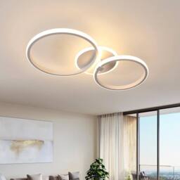 Goeco LED Ceiling Light 42 W Modern Round Ceiling Light 3000K for Bedroom in White - thumbnail 2