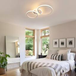 Goeco LED Ceiling Light 42 W Modern Round Ceiling Light 3000K for Bedroom in White - thumbnail 5