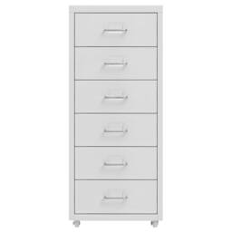 Berkfield Home Mobile File Cabinet Grey 28x41x69 cm Metal - Size: 28 x 41 x 69 cm - thumbnail 1