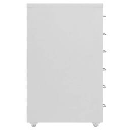 Berkfield Home Mobile File Cabinet Grey 28x41x69 cm Metal - Size: 28 x 41 x 69 cm - thumbnail 3