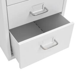 Berkfield Home Mobile File Cabinet Grey 28x41x69 cm Metal - Size: 28 x 41 x 69 cm - thumbnail 6