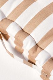 Homescapes Cotton Thick Stripe Floor Cushion in Beige - Size: 40 cm x 40 cm - thumbnail 4
