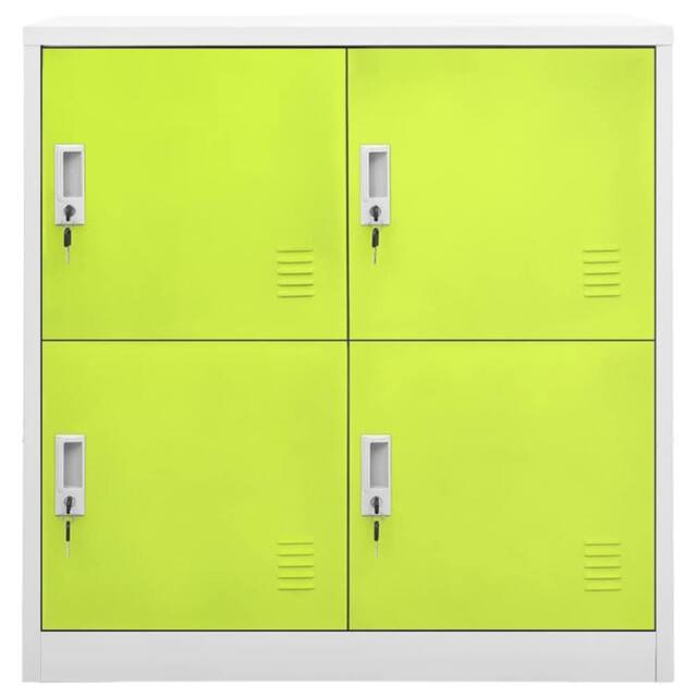Berkfield Home Locker Cabinets 5 pcs Light Grey & Green 90x45x92.5 cm Steel - image 1
