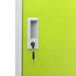 Berkfield Home Locker Cabinets 5 pcs Light Grey & Green 90x45x92.5 cm Steel - thumbnail 7