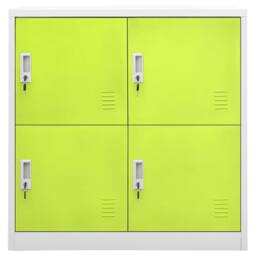 Berkfield Home Locker Cabinets 5 pcs Light Grey & Green 90x45x92.5 cm Steel