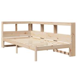 Berkfield Home Bookcase Bed without Mattress 75x190 cm Solid Wood Pine in Brown - thumbnail 4