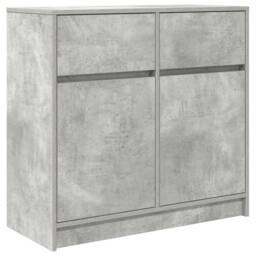 Berkfield Home Sideboard with Drawer Concrete Grey 80x34x76 cm Engineered Wood - Size: 80 x 34 x 76 cm - thumbnail 3